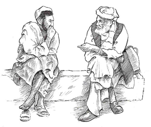 Pashun men in conversation